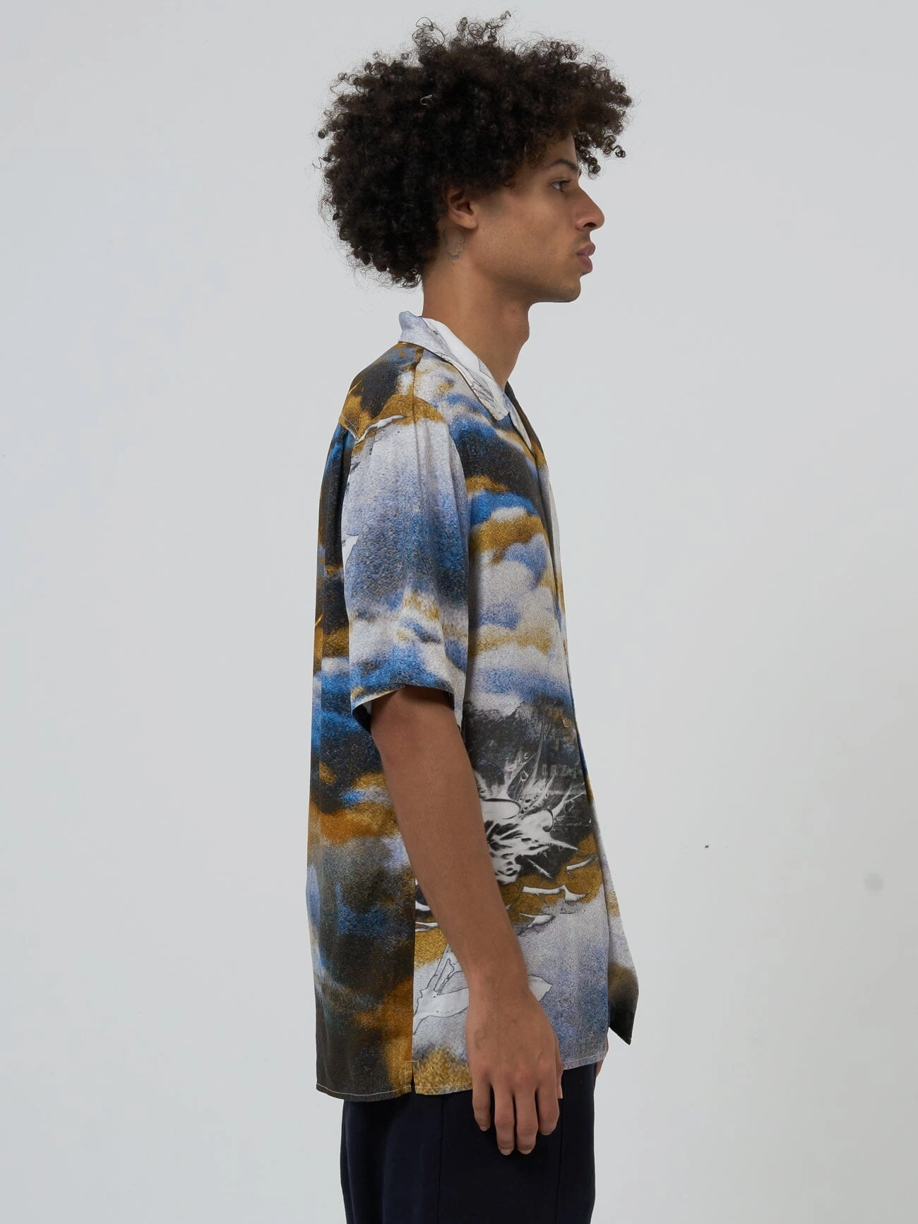 Actions Not Words Bowling Shirt - Cloudy Blue