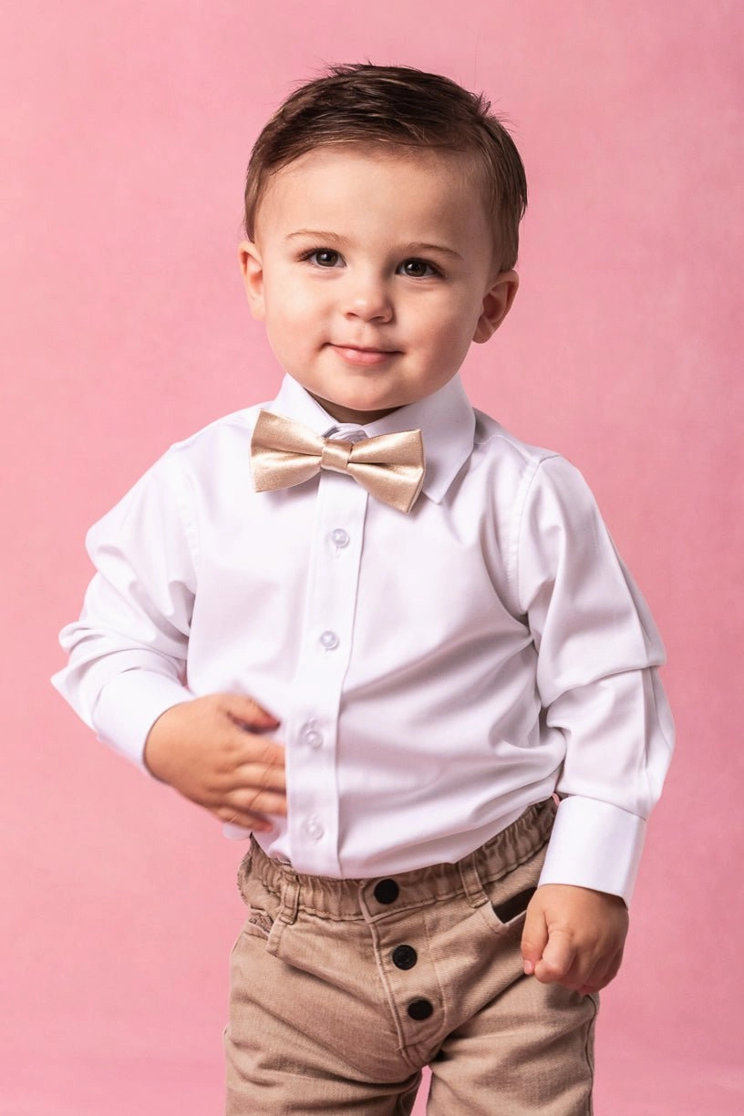 Baby Boys Henry Bow Tie in Champagne