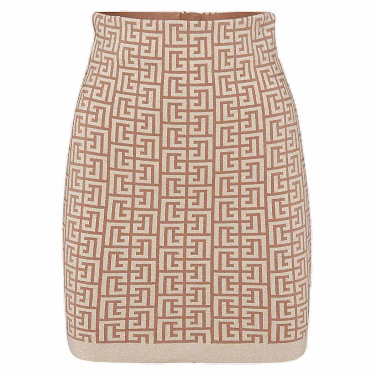 Balmain Monogram Knit Mini Skirt
