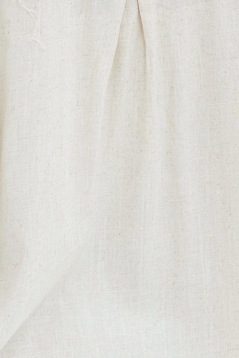 Beige Shirt Short Sleeve Regular Fit