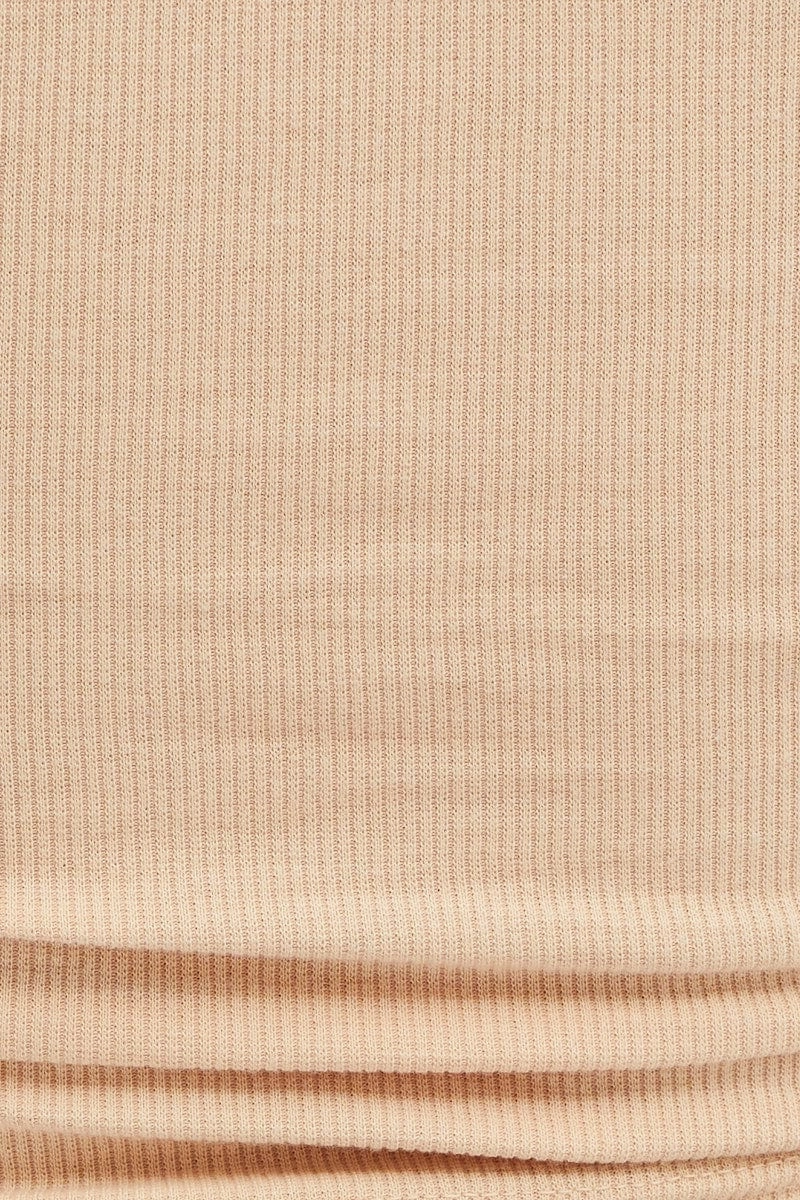 Beige Tie Side Baby Tee