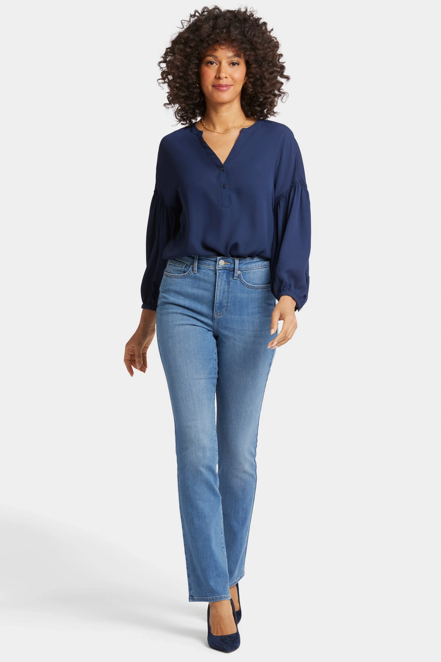 Billie Mini Bootcut Jeans In Petite - Water Canyon