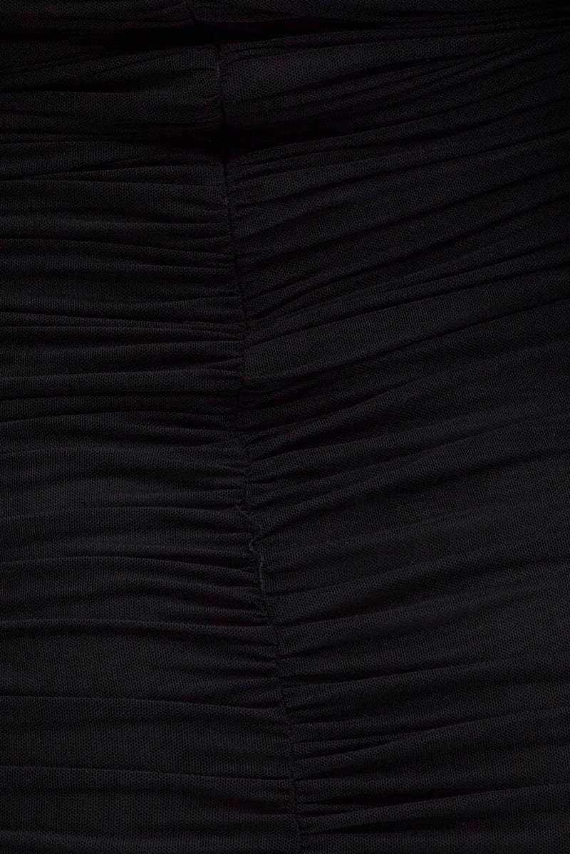 Black Bodycon Mini Dress Side Keyhole