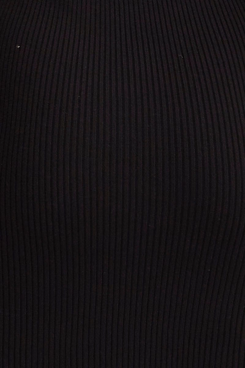 Black Dress One Shoulder Mini Knit