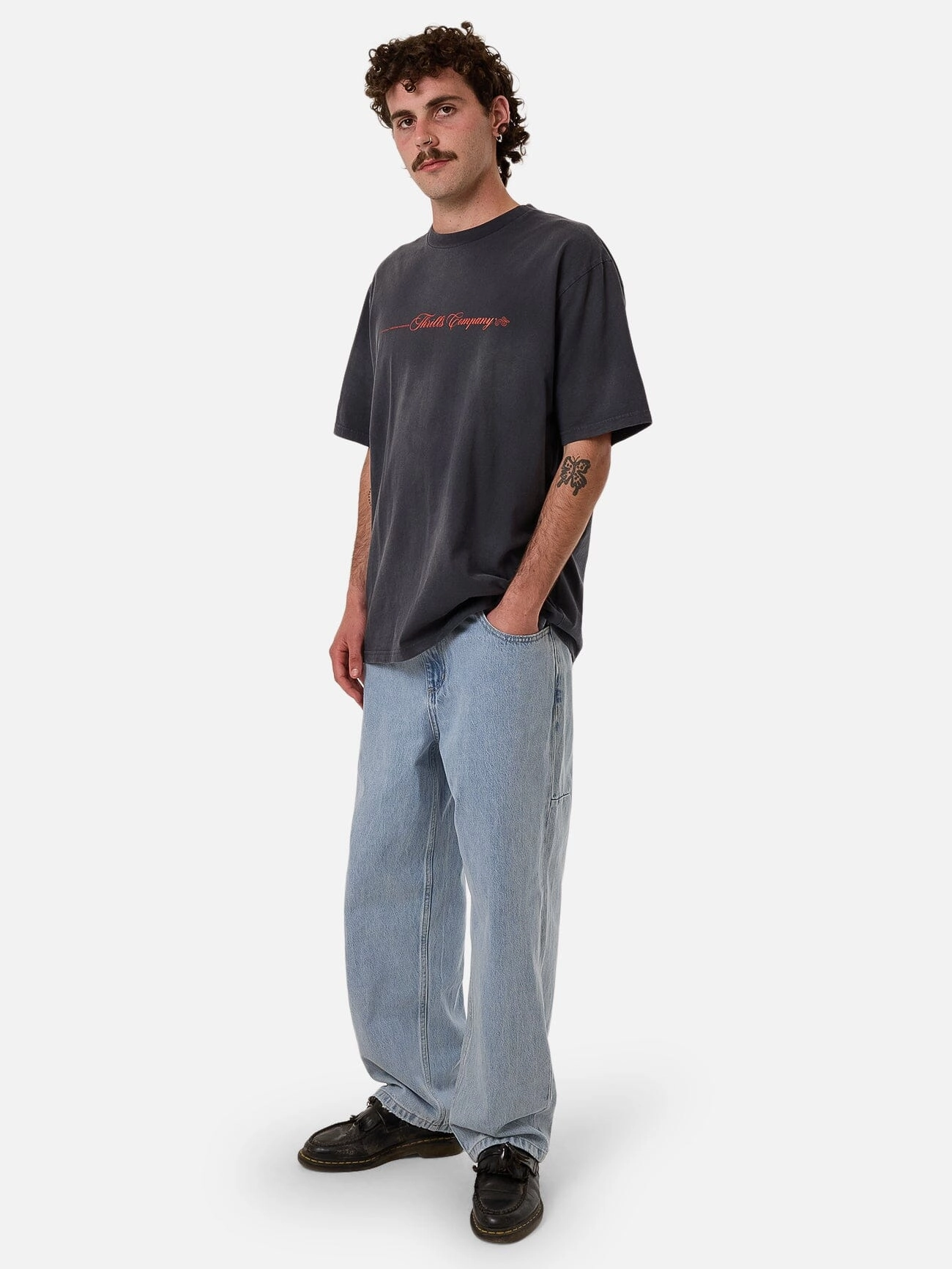 Blends Oversize Fit Tee - India Ink Fade