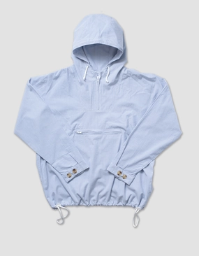 BLUE/WHITE SEERSUCKER ANORAK