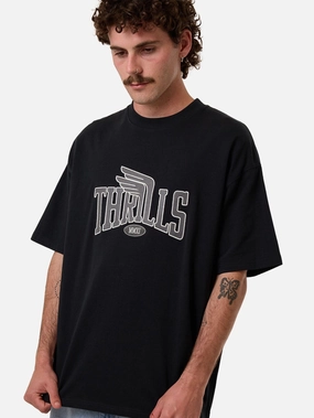 Born To Fly Box Fit Oversize Tee - Washed Black