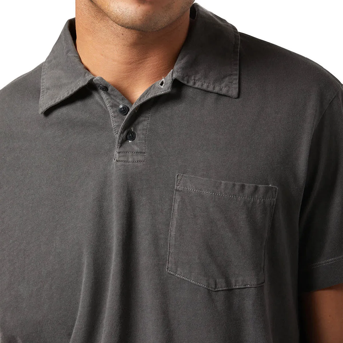 Brixton Vintage Wash Polo Shirt - Washed Black