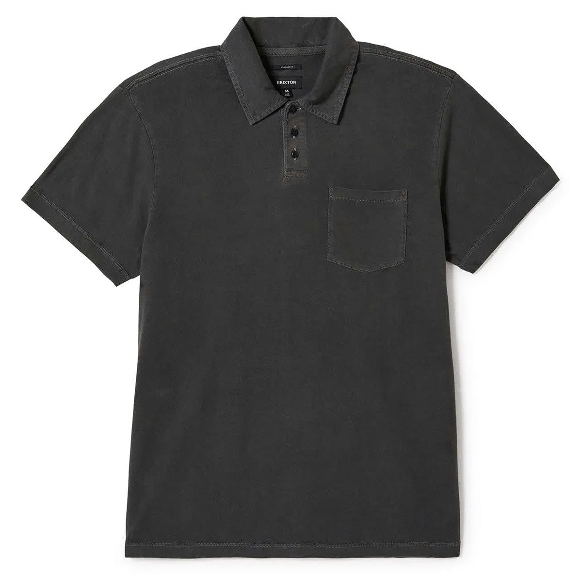 Brixton Vintage Wash Polo Shirt - Washed Black