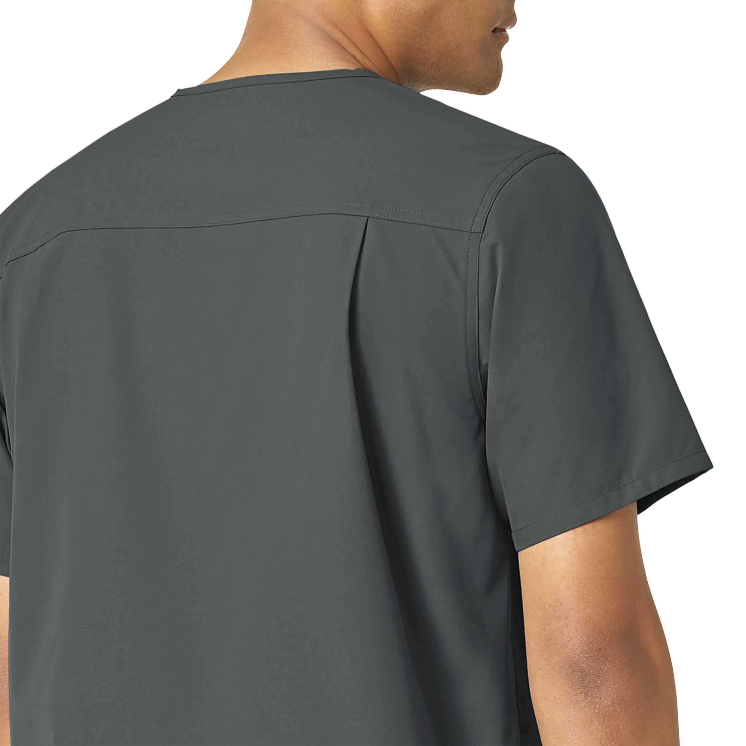 Carhartt Force Essentials Men's V-Neck Shirttail Scrub Top - Pewter