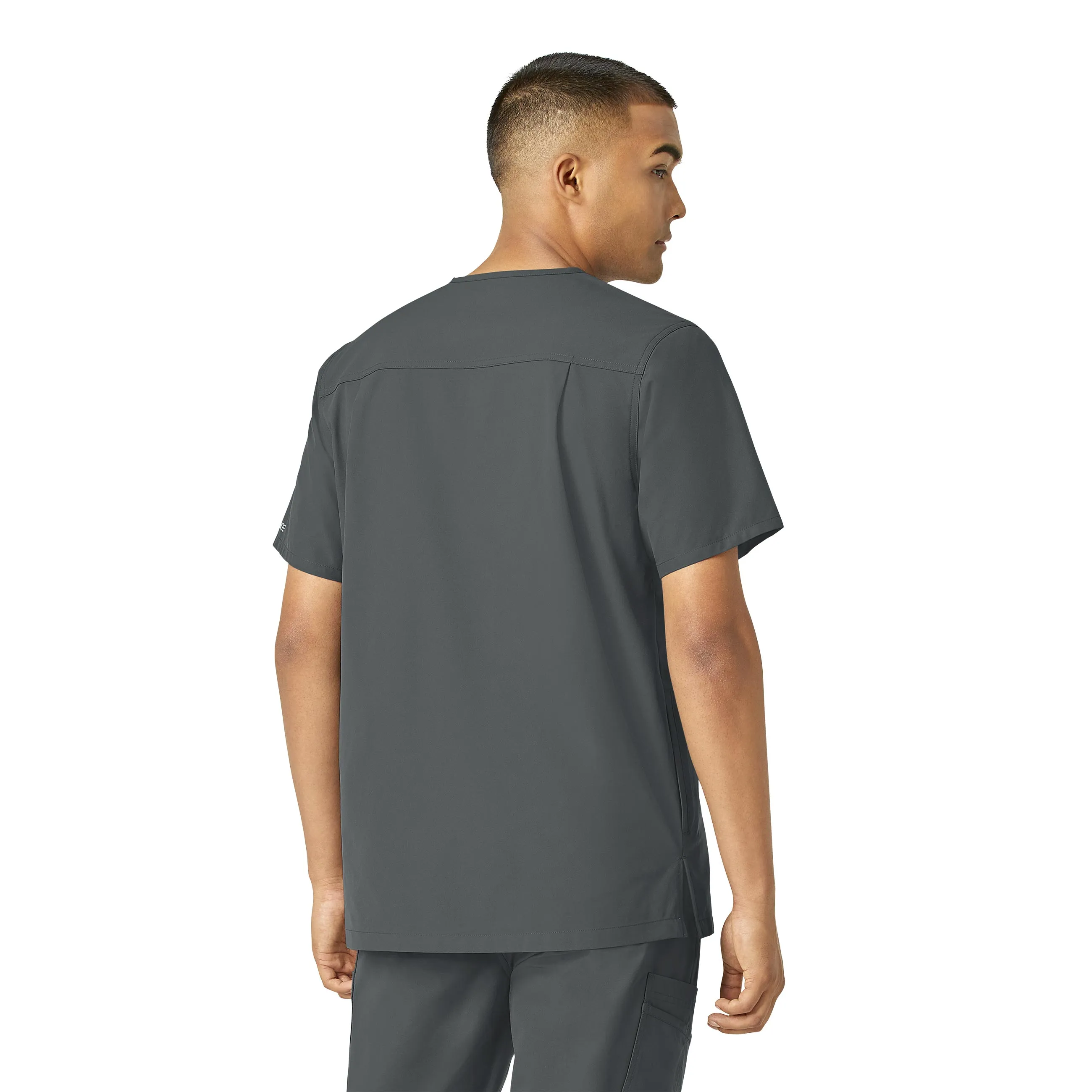 Carhartt Force Essentials Men's V-Neck Shirttail Scrub Top - Pewter