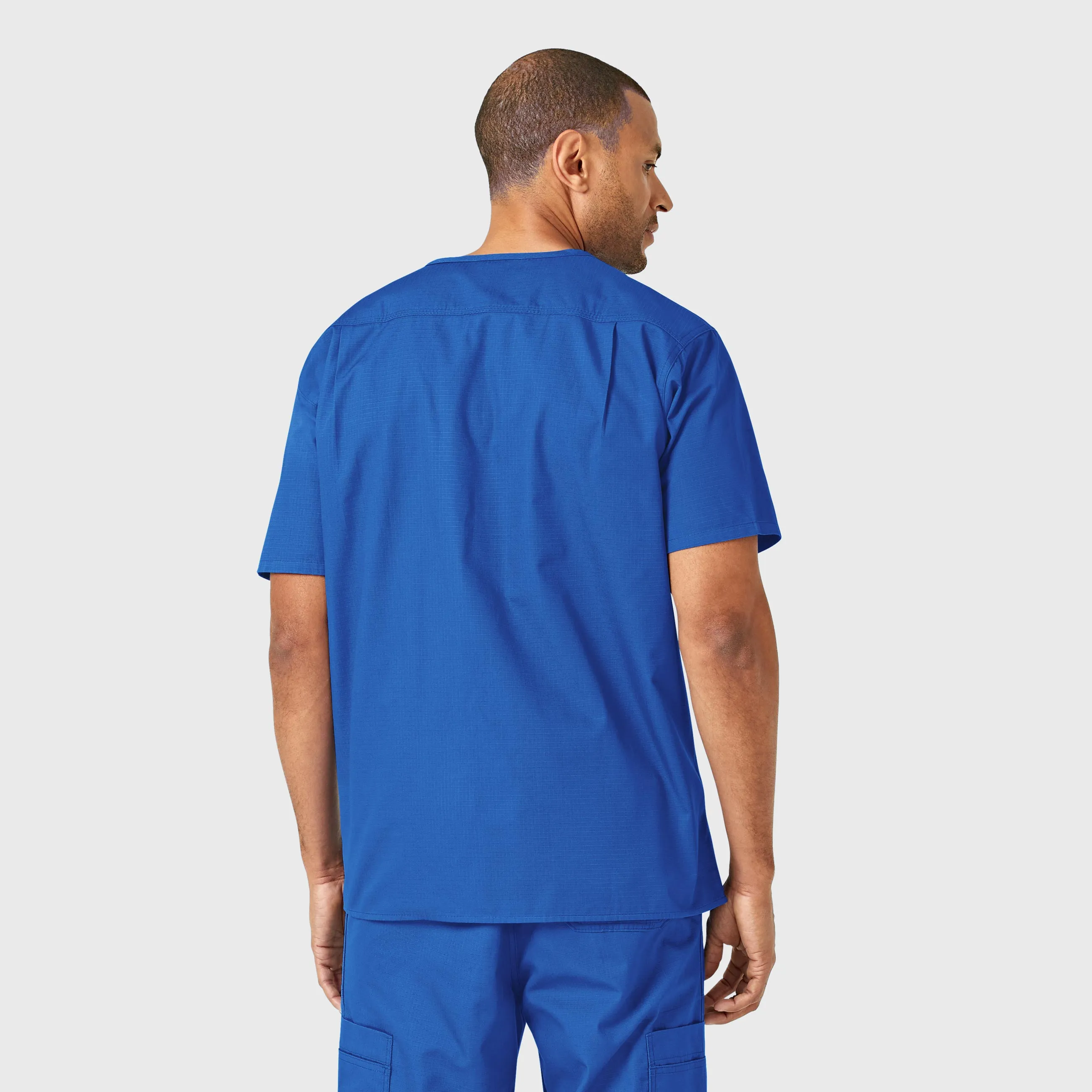 Carhartt Ripstop & Sub-Scrubs Men's Bi-Swing 4-Pocket V-Neck Scrub Top - Royal