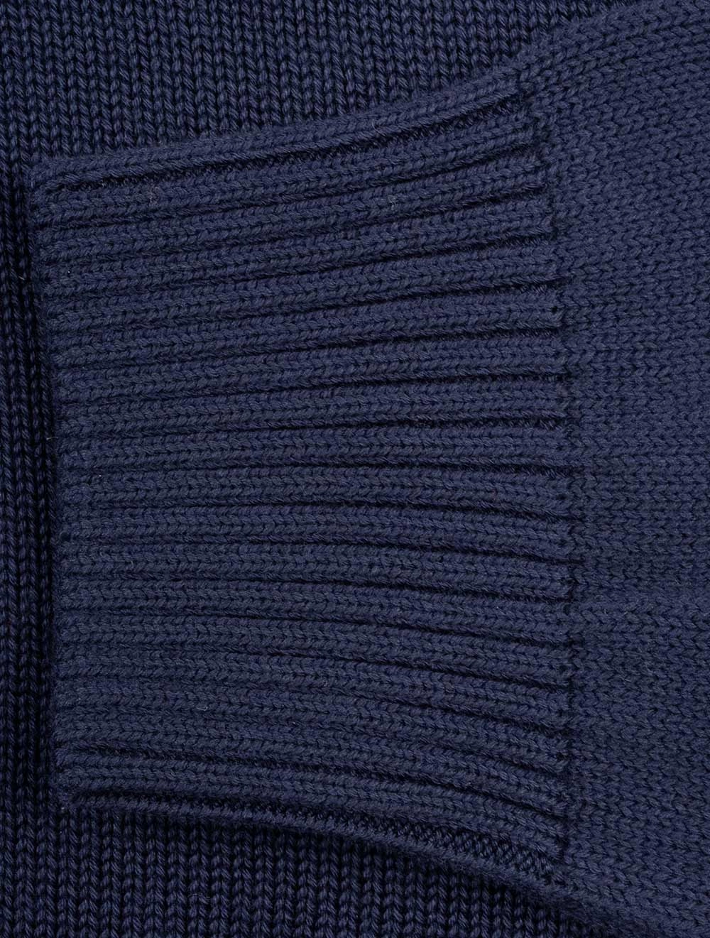 Casual Cotton Half Zip Evening Blue
