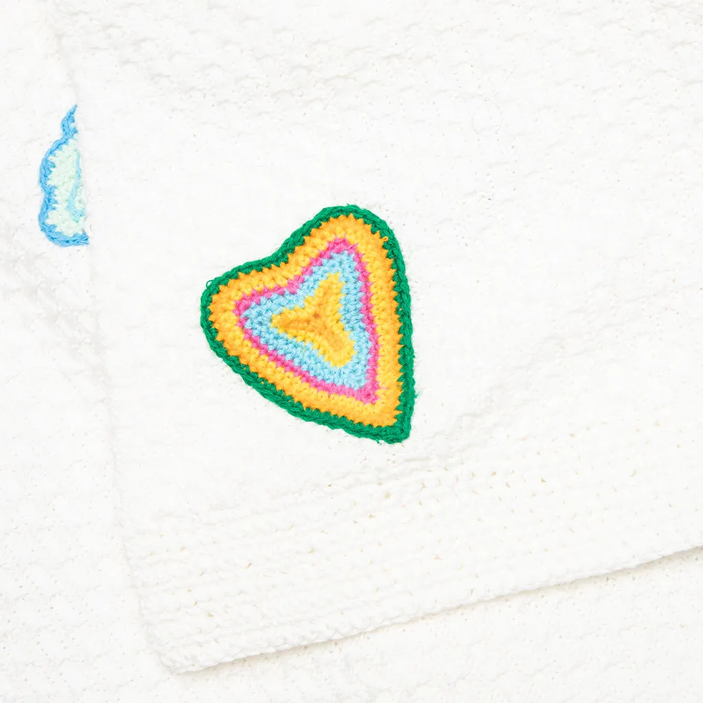 Crochet Shirt With Patches - White