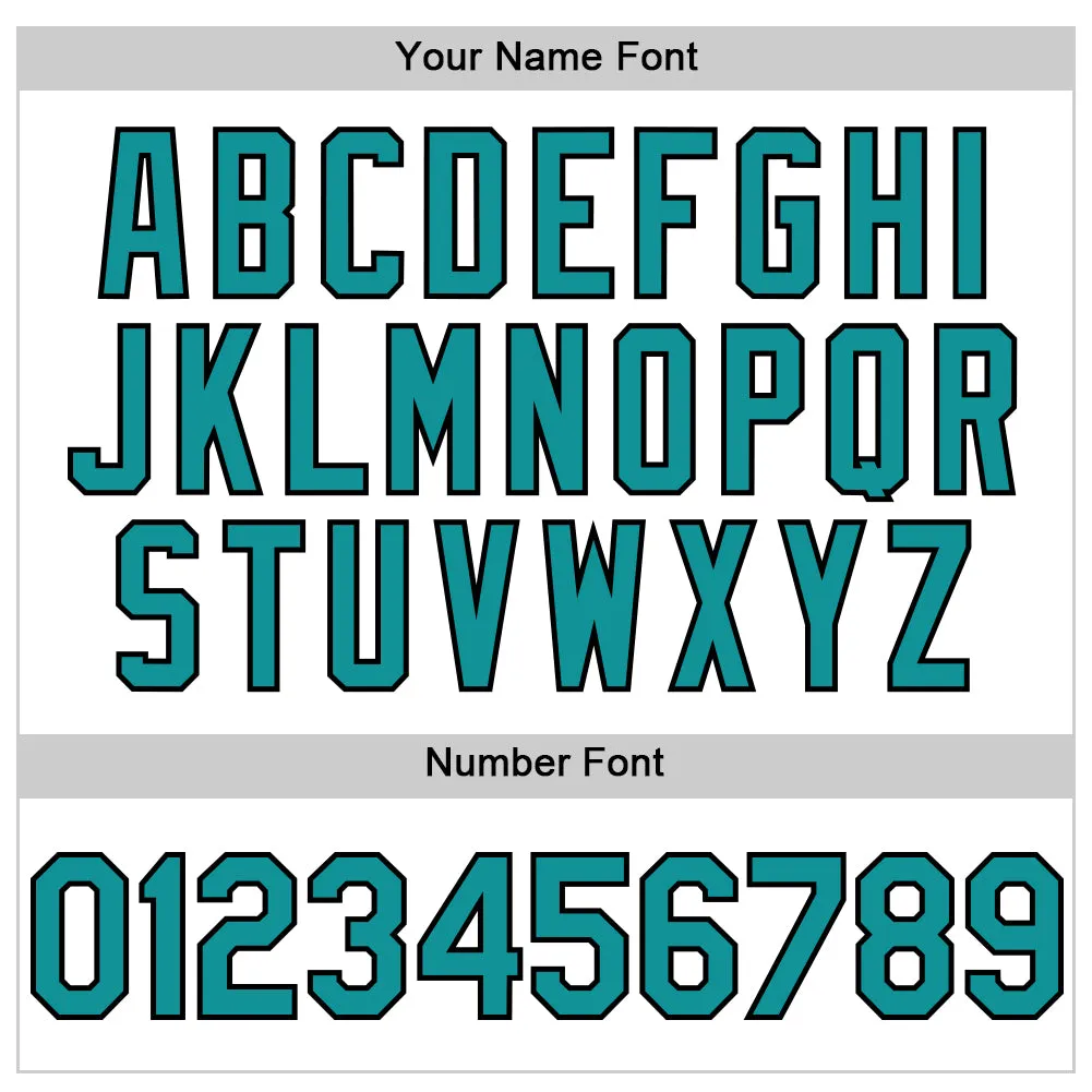 Custom White Teal-Black 3D Pattern Design Gradient Style Twinkle Star Authentic Baseball Jersey