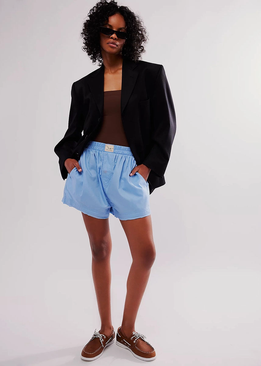Day To Day Solid Boxer - Placid Blue