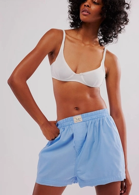 Day To Day Solid Boxer - Placid Blue