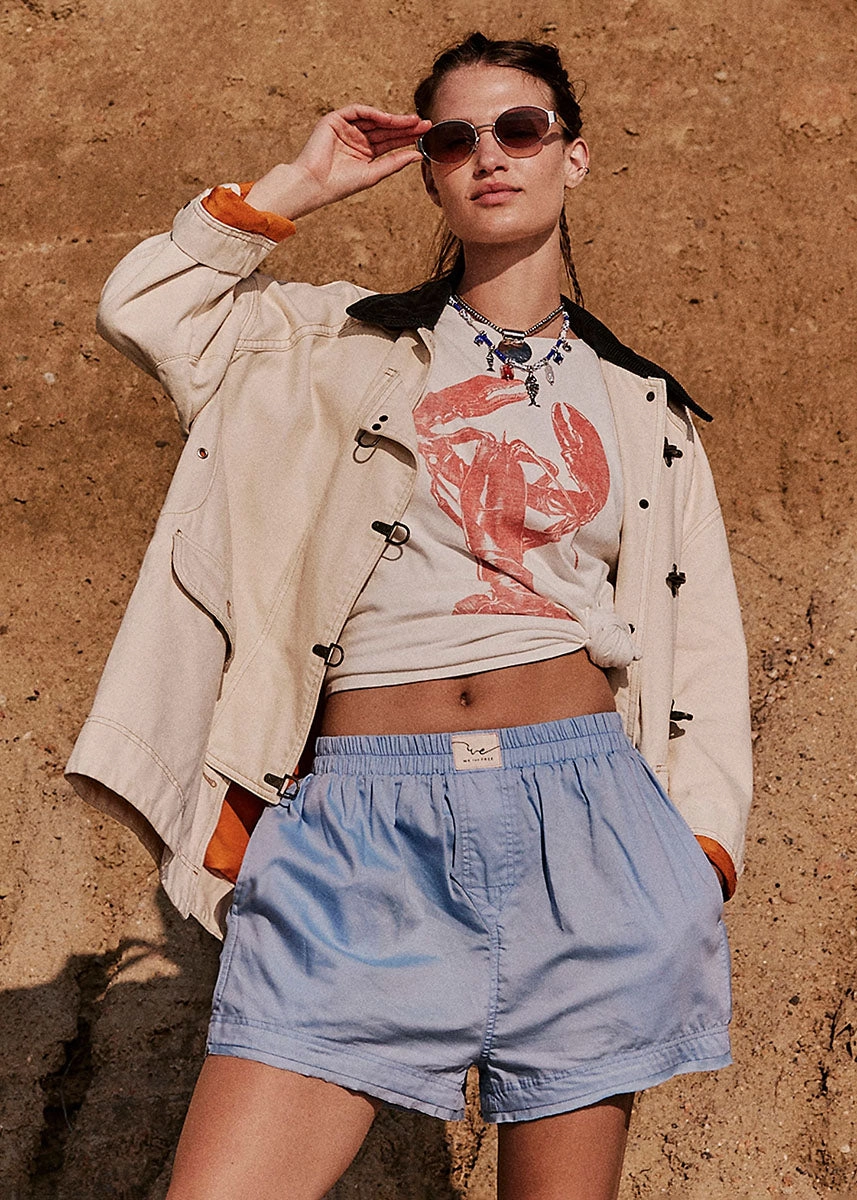 Day To Day Solid Boxer - Placid Blue
