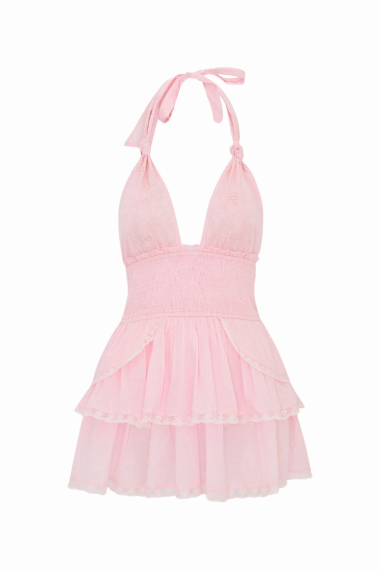 Deanna Heritage Halter Mini Dress