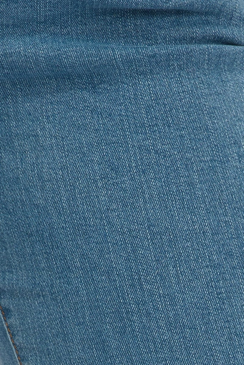 Denim Capri Jeans Mid Rise