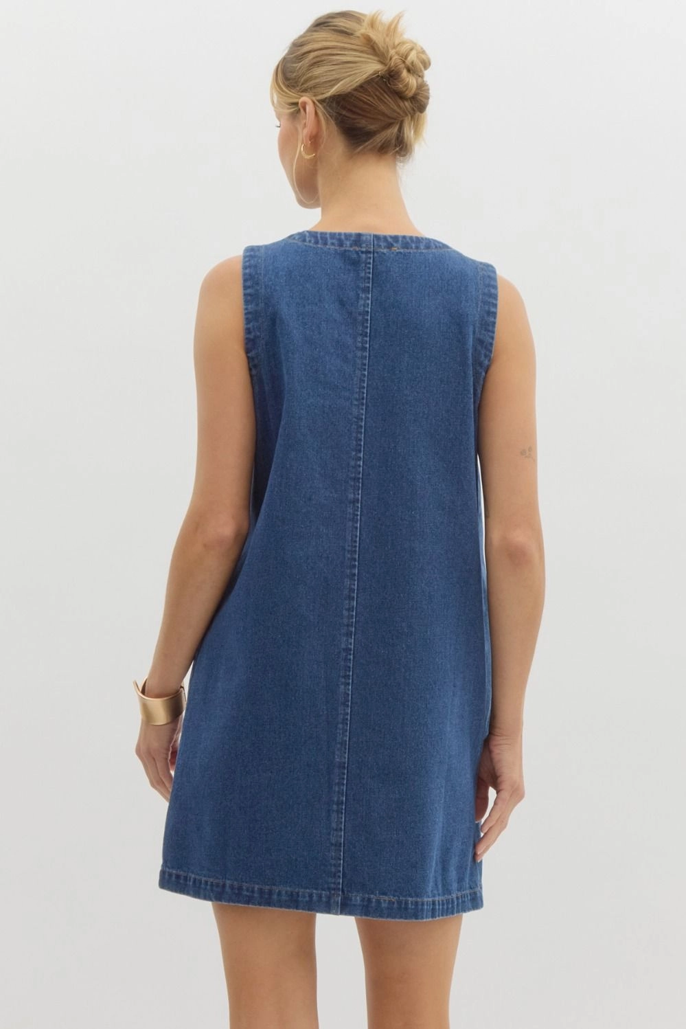 Denim Sleeveless Mini Dress