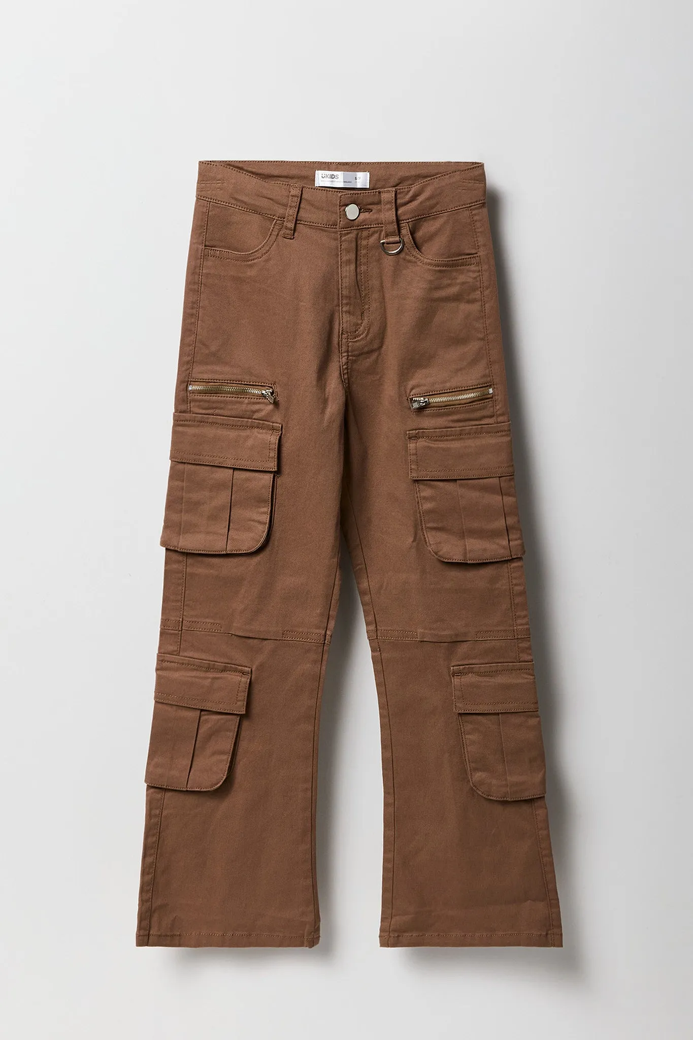 Girls Multi Pocket Flare Cargo Pant
