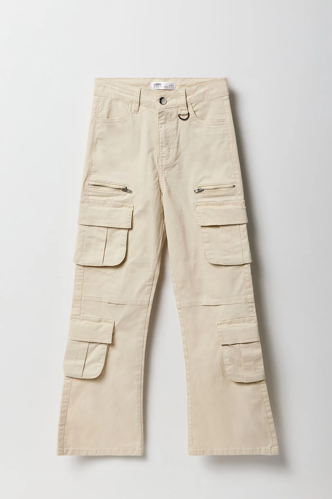 Girls Multi Pocket Flare Cargo Pant