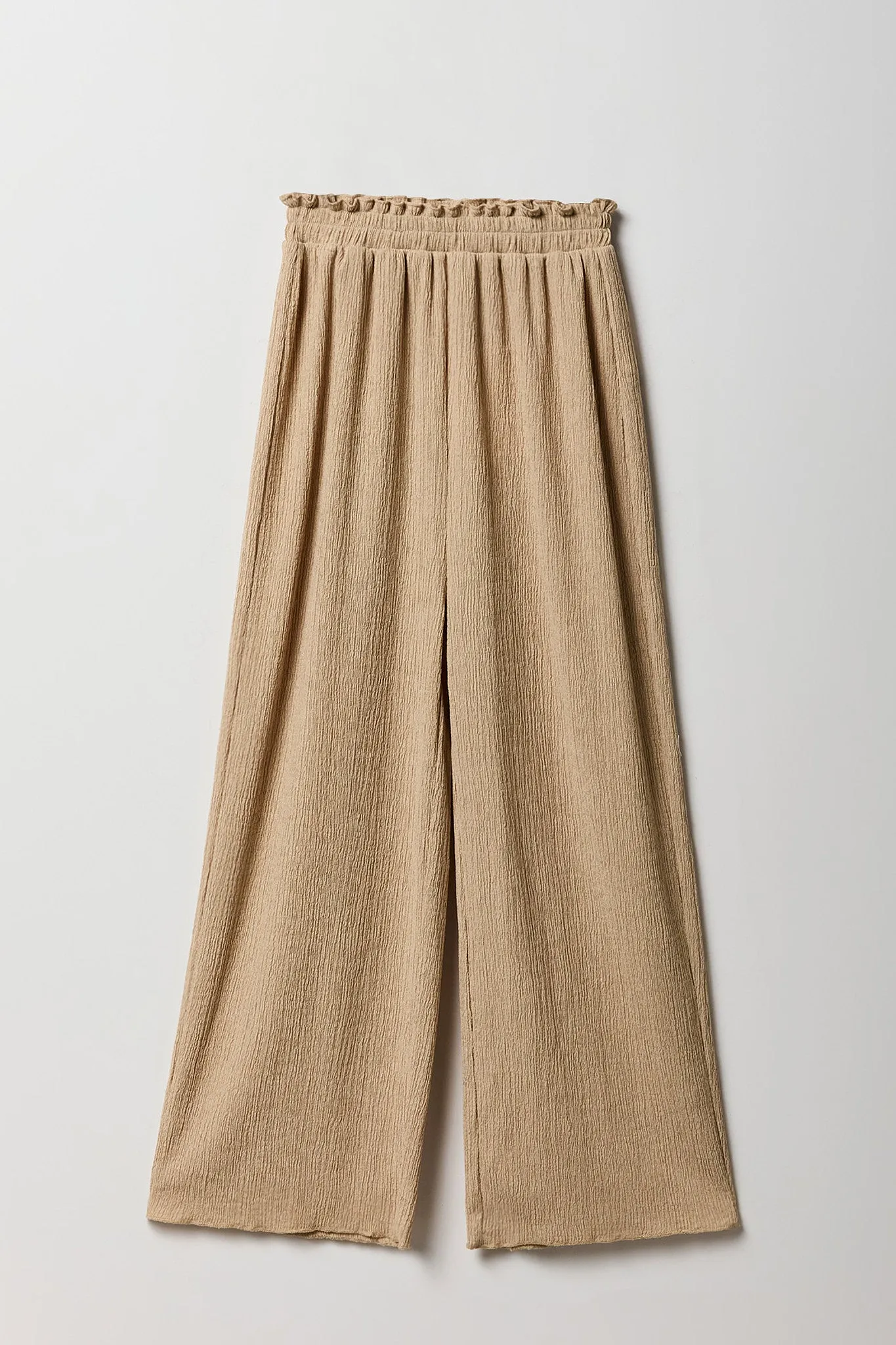 Girls Textured Wide Leg Pant