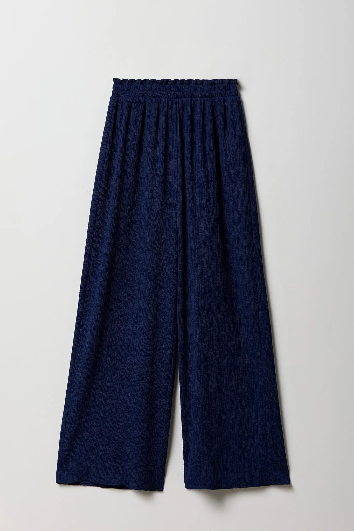 Girls Textured Wide Leg Pant