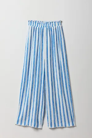 Girls Textured Wide Leg Pant