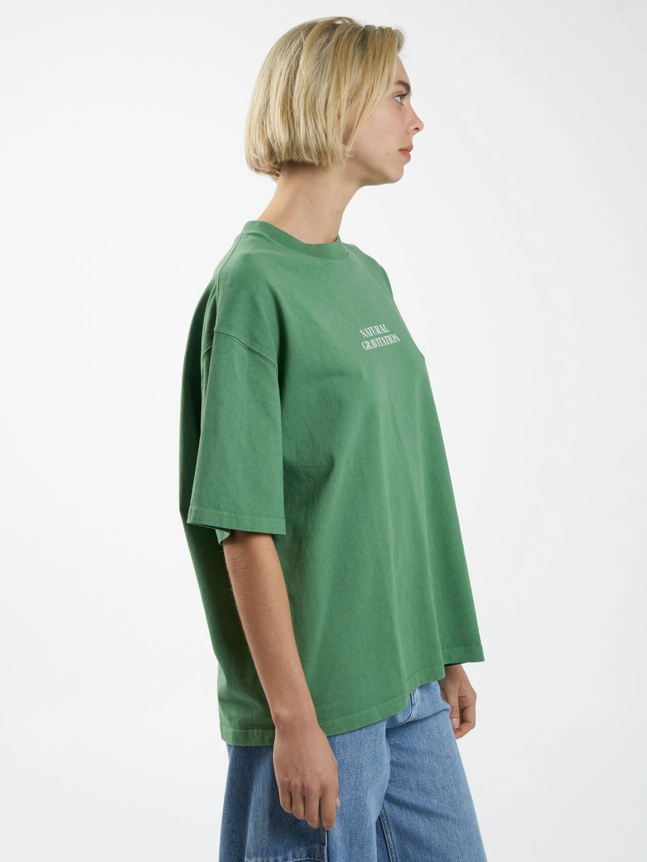 Gravitating Naturally Oversized Tee - Juniper Green