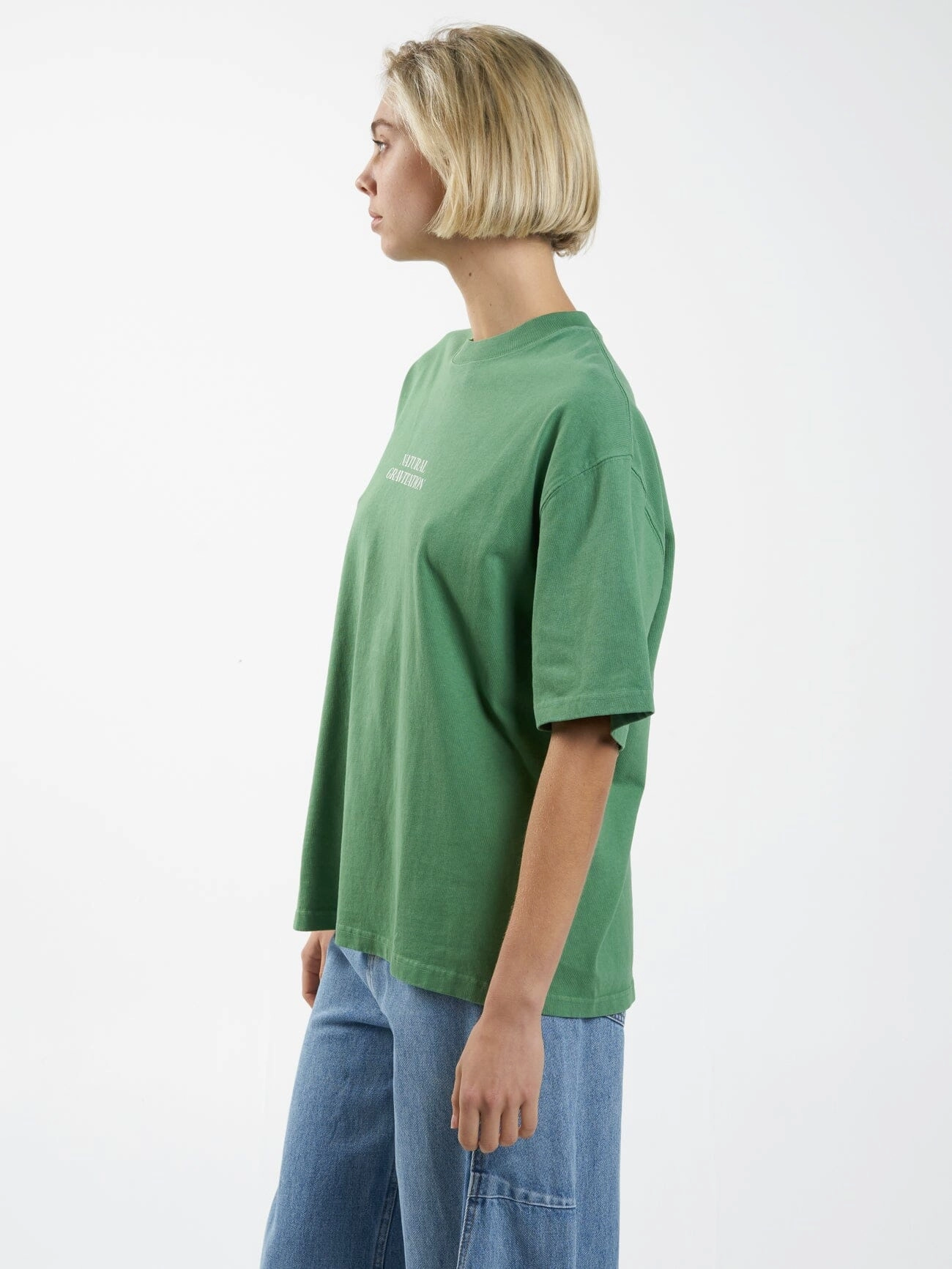 Gravitating Naturally Oversized Tee - Juniper Green