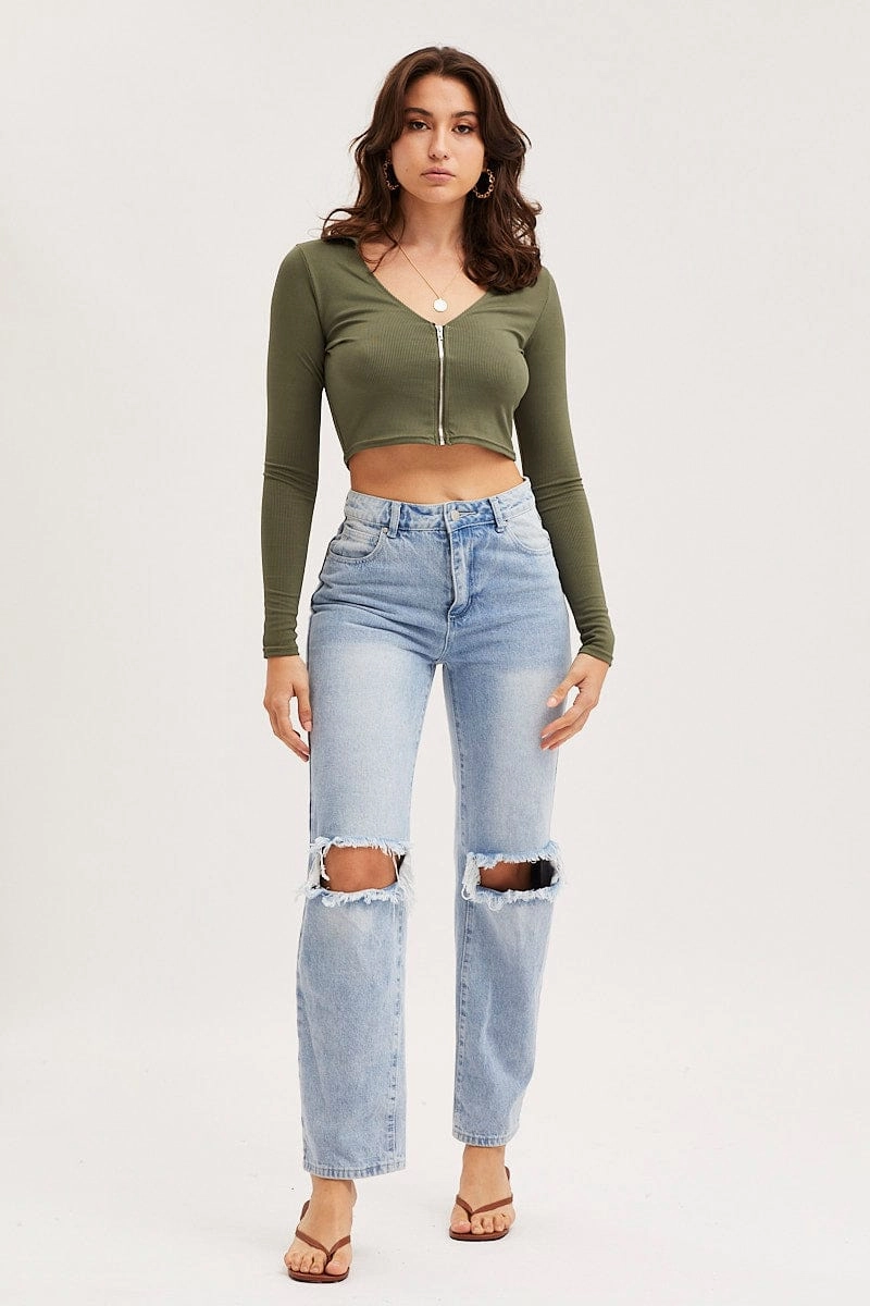 Green Top Long Sleeve