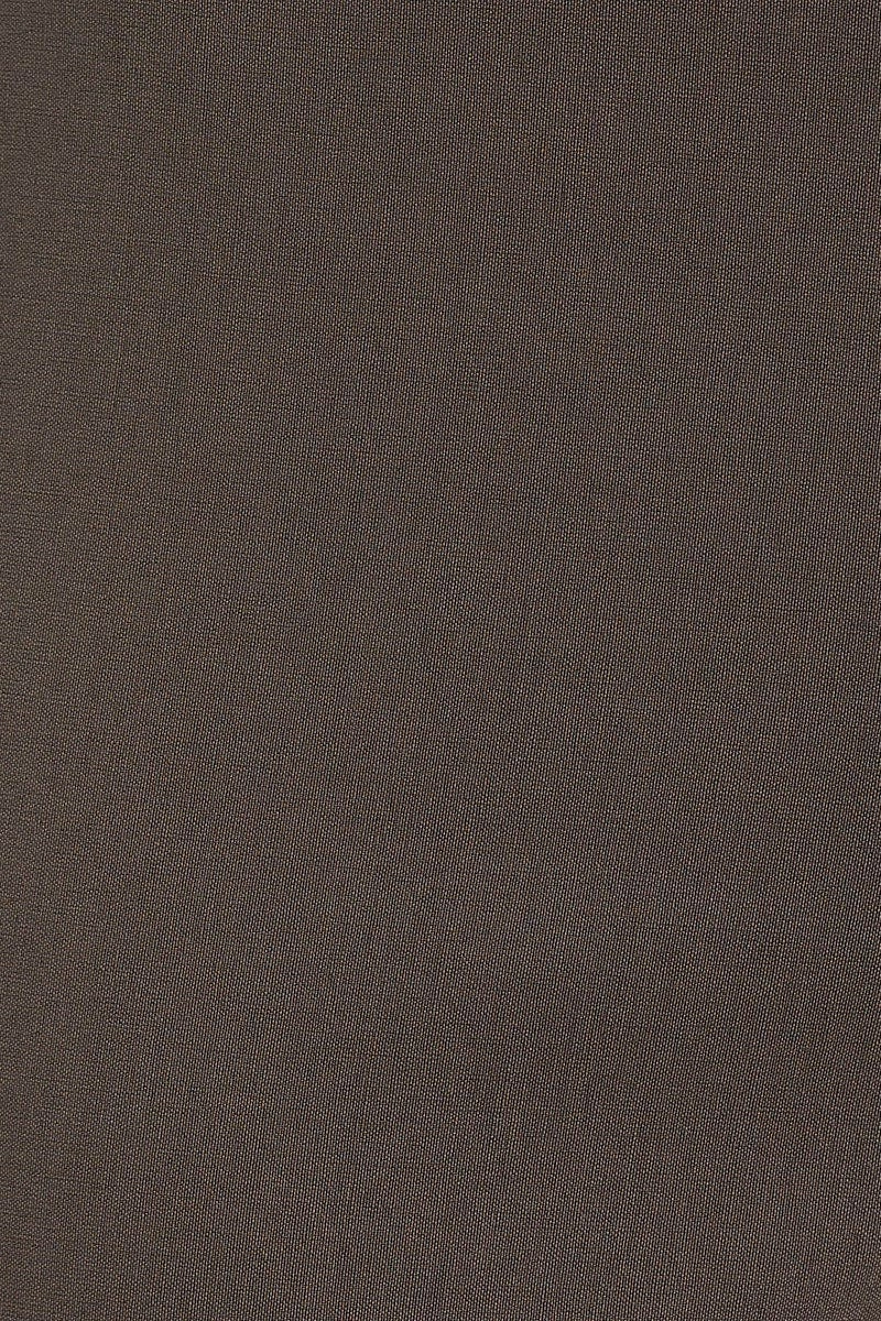 Grey Mid Rise Stretch Flare Pant