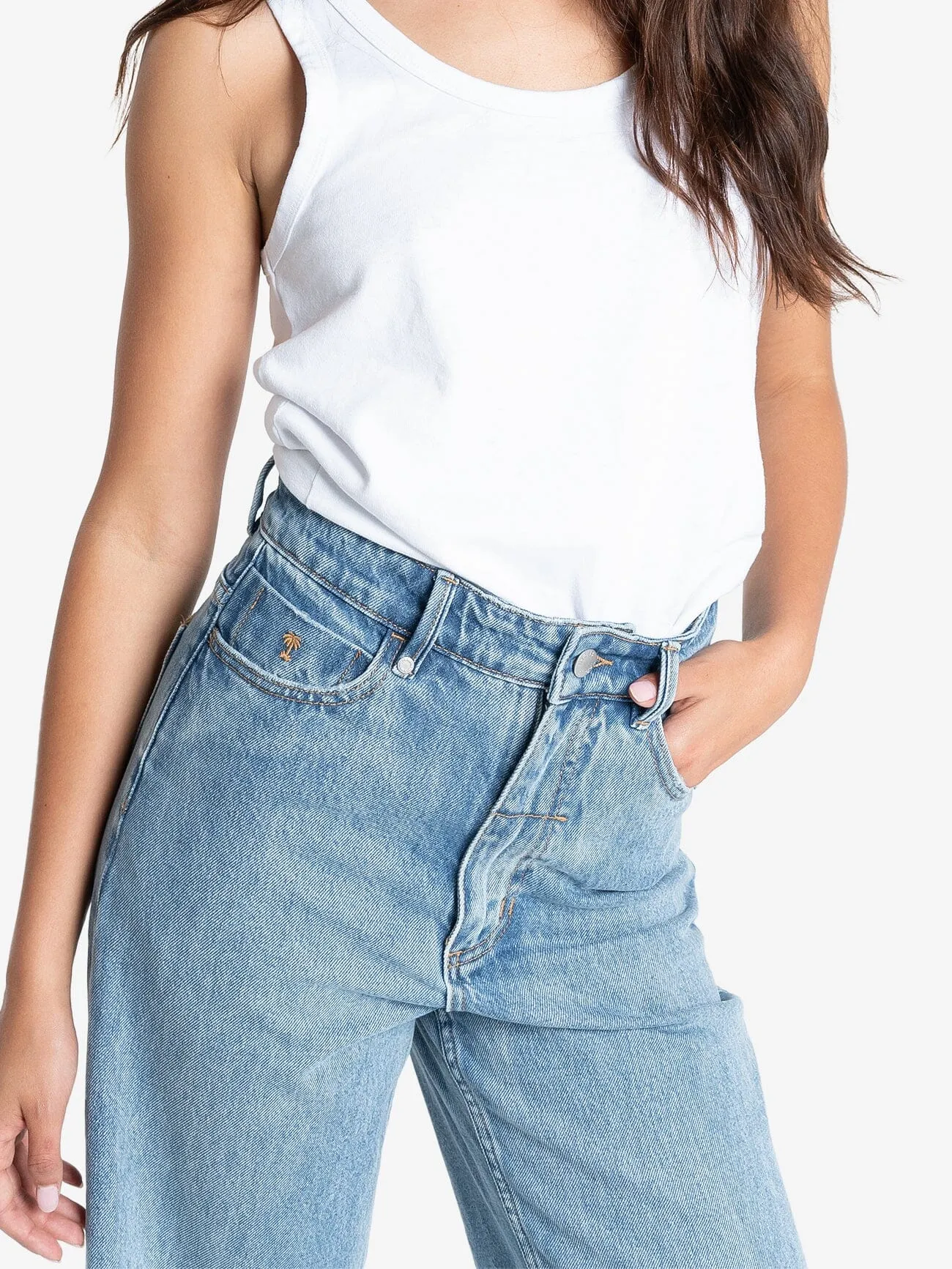 Holly High Rise Wide Jean - Vintage Timeworn Blue