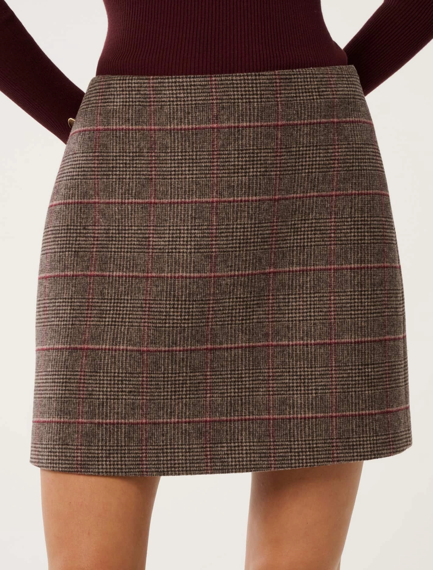 Jade Check Mini Skirt