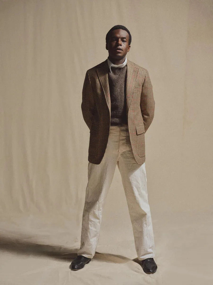 J.PRESS X BUCK MASON TWEED SPORT COAT - BROWN/OLIVE CHECK