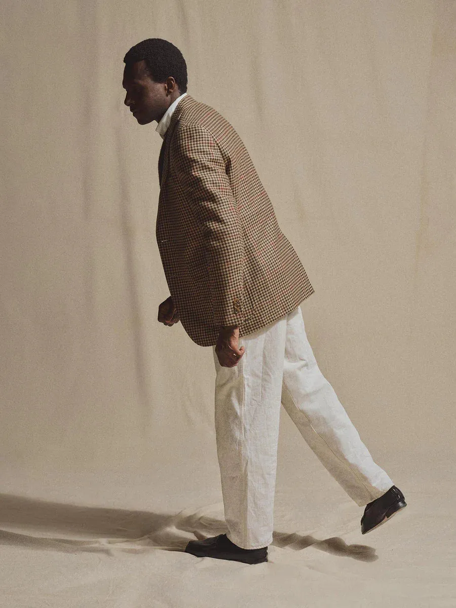 J.PRESS X BUCK MASON TWEED SPORT COAT - BROWN/OLIVE CHECK