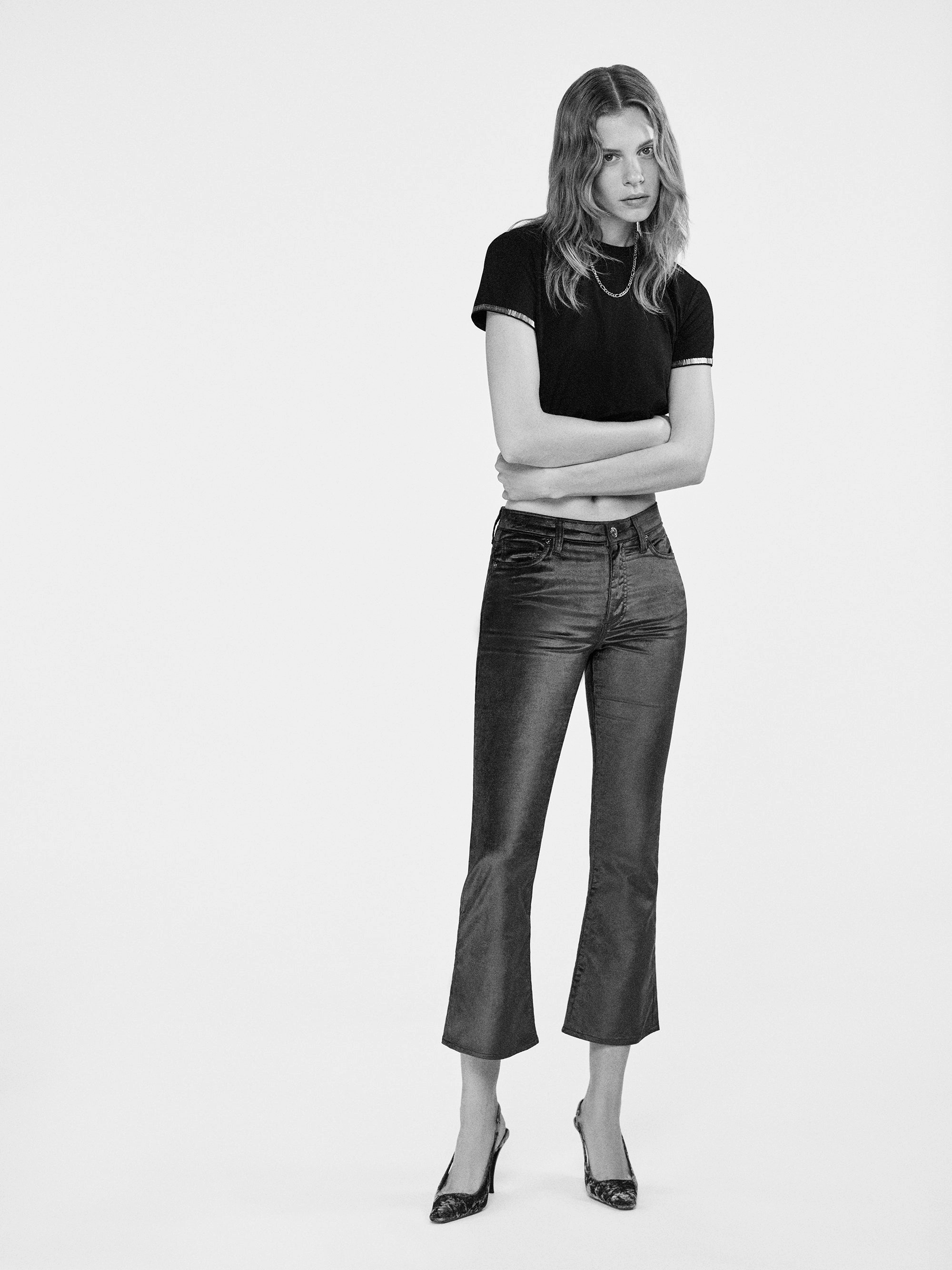 Le Crop Mini Boot Velvet -- Comet Velvet