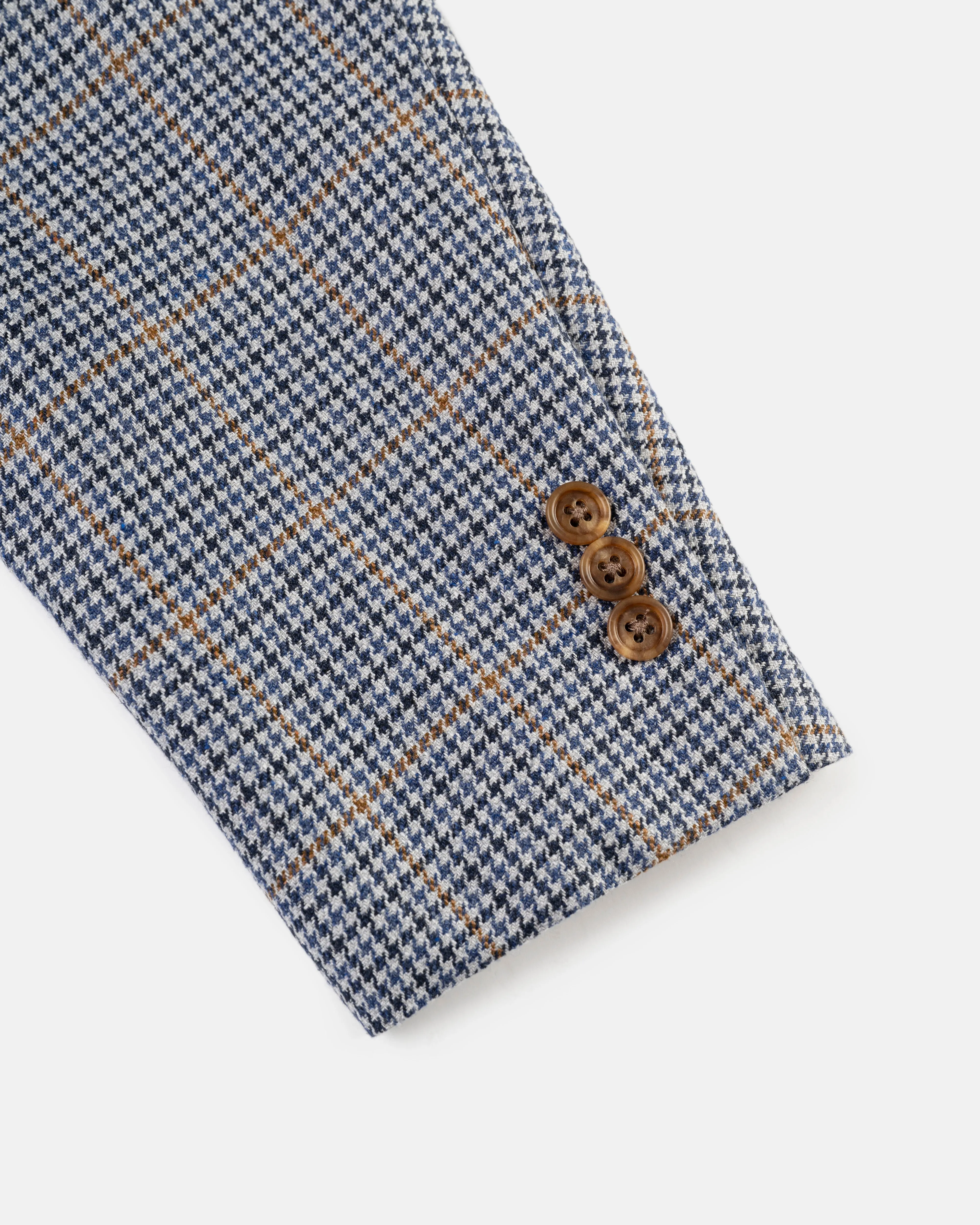 LIGHT BLUE/COPPER CHECK SPORT COAT