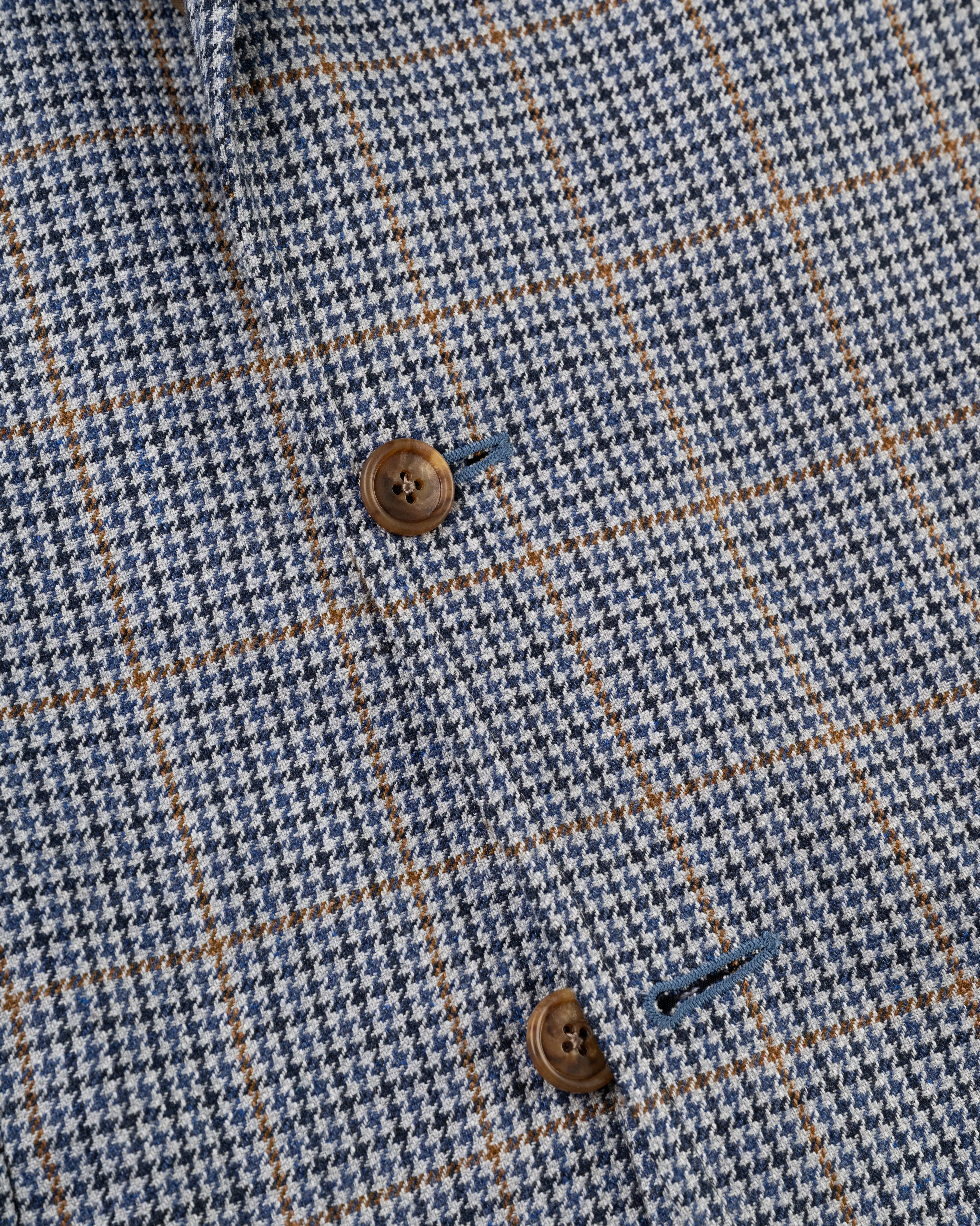 LIGHT BLUE/COPPER CHECK SPORT COAT