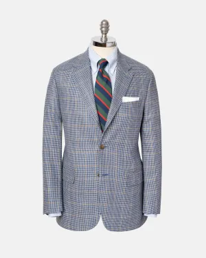 LIGHT BLUE/COPPER CHECK SPORT COAT