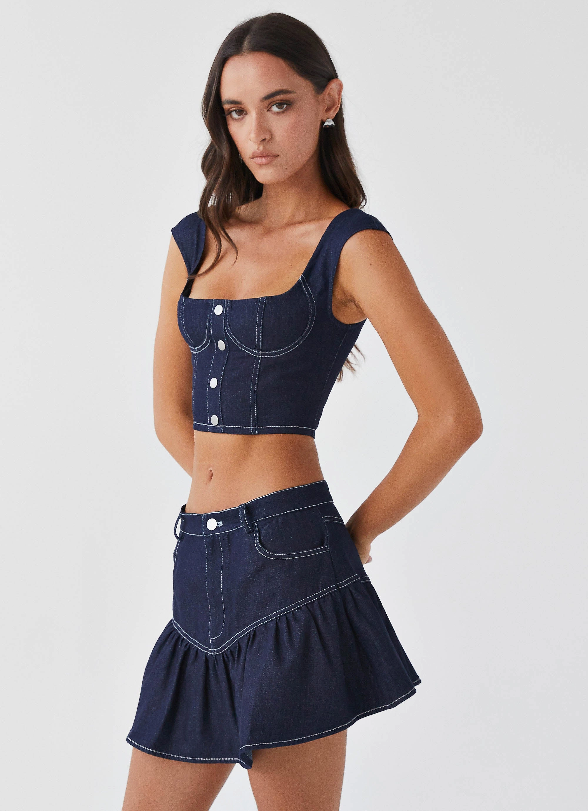 Marielle Denim Mini Skirt - Indigo