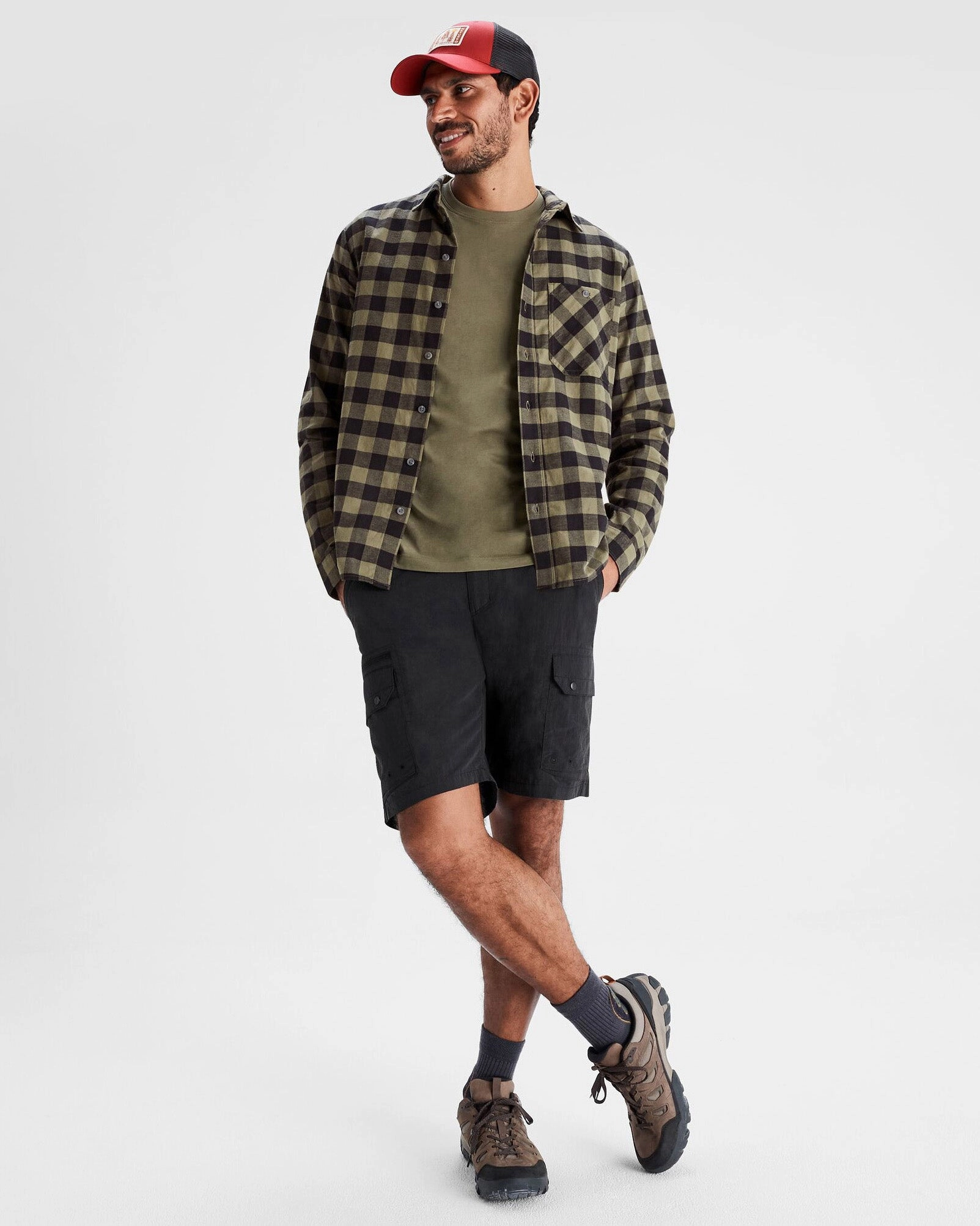 Men's Fyfe Flannel Shirt - Light Moss Gingham