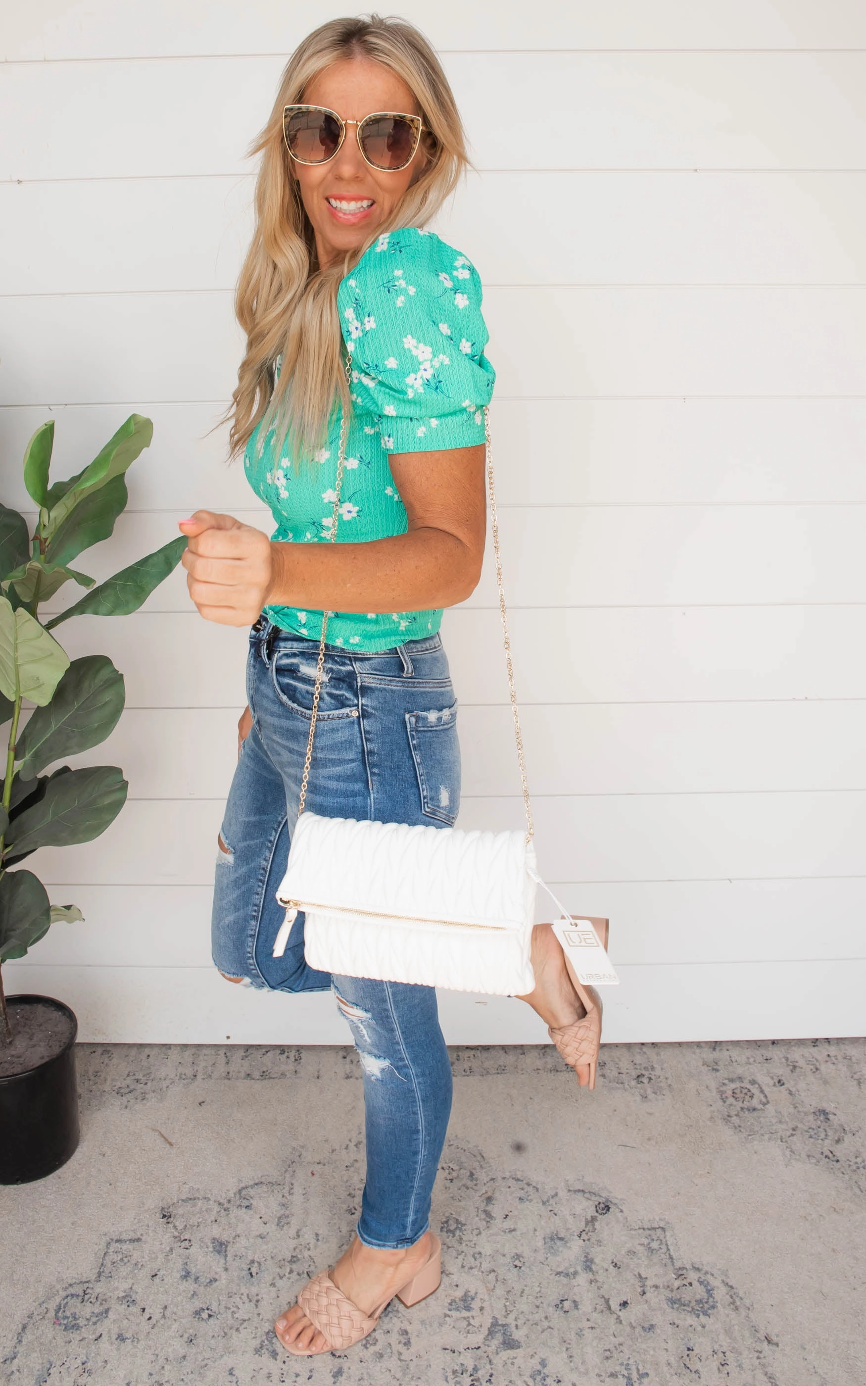 Mini Floral Puff Short Sleeve Top | FINAL SALE