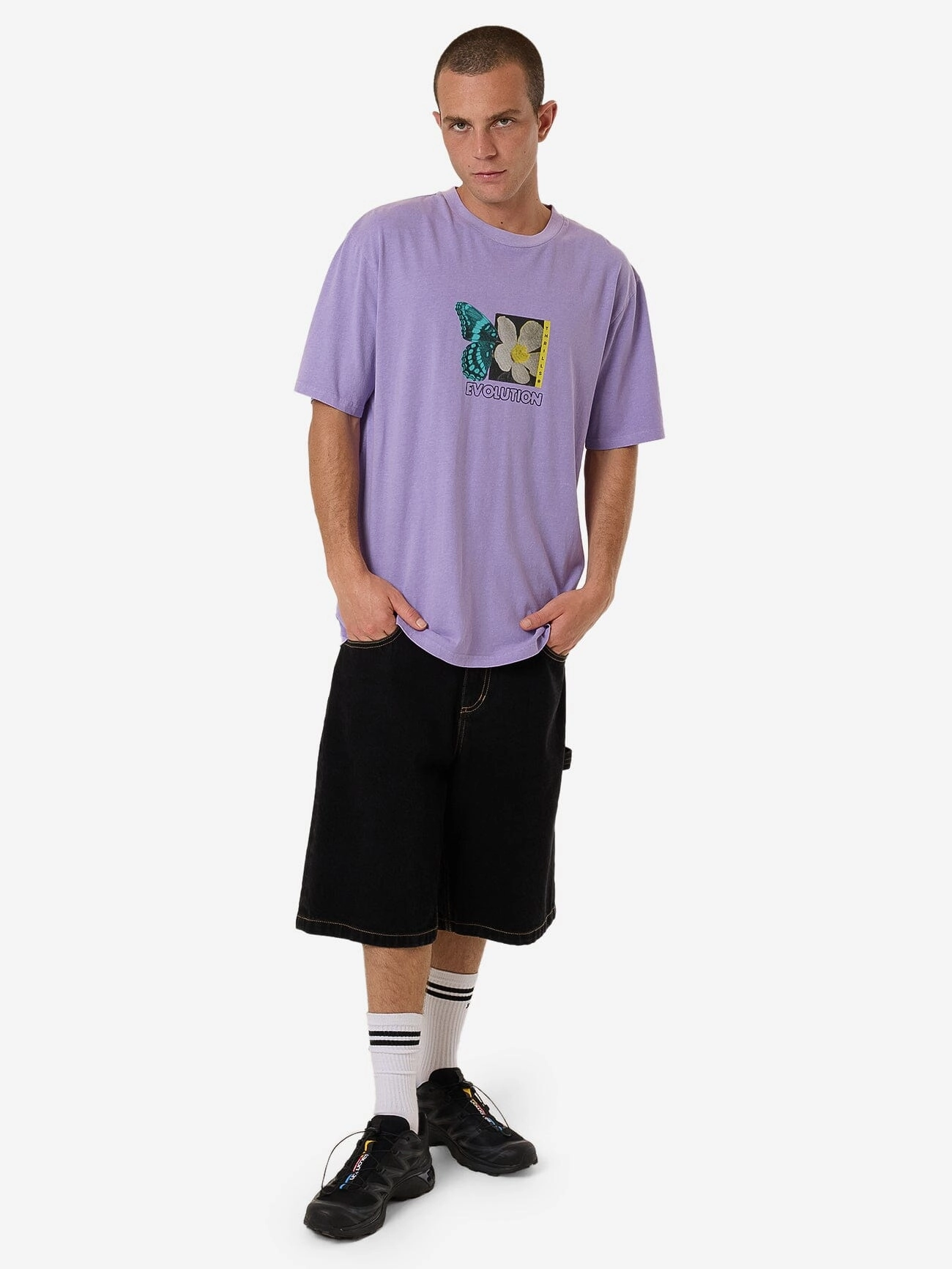 Morphing Oversize Fit Tee - Violet Tulip