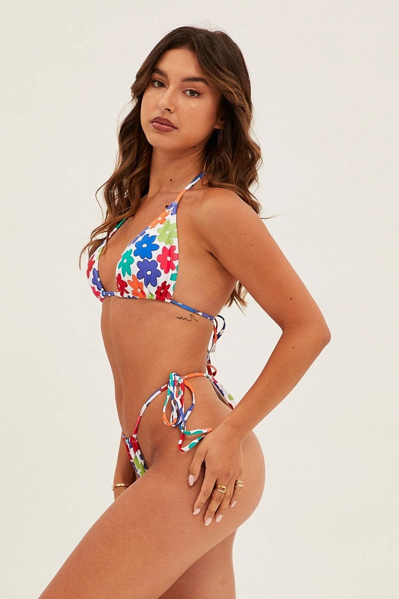 Multi Floral Two Piece Bikini