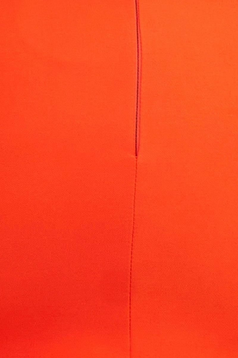 Orange Mini Skirt High Rise