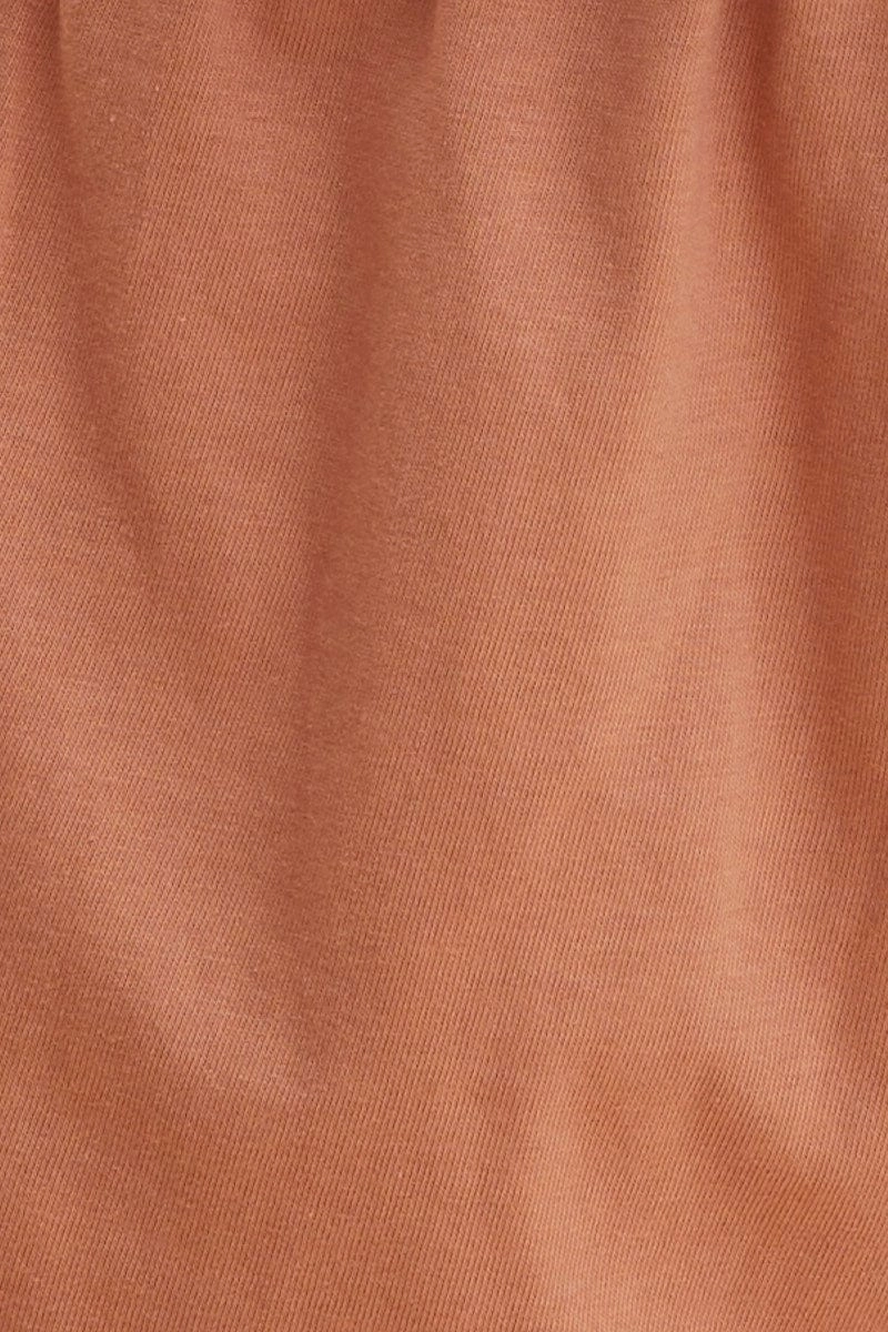 Orange Relaxed Short Pull On Cotton Jersey