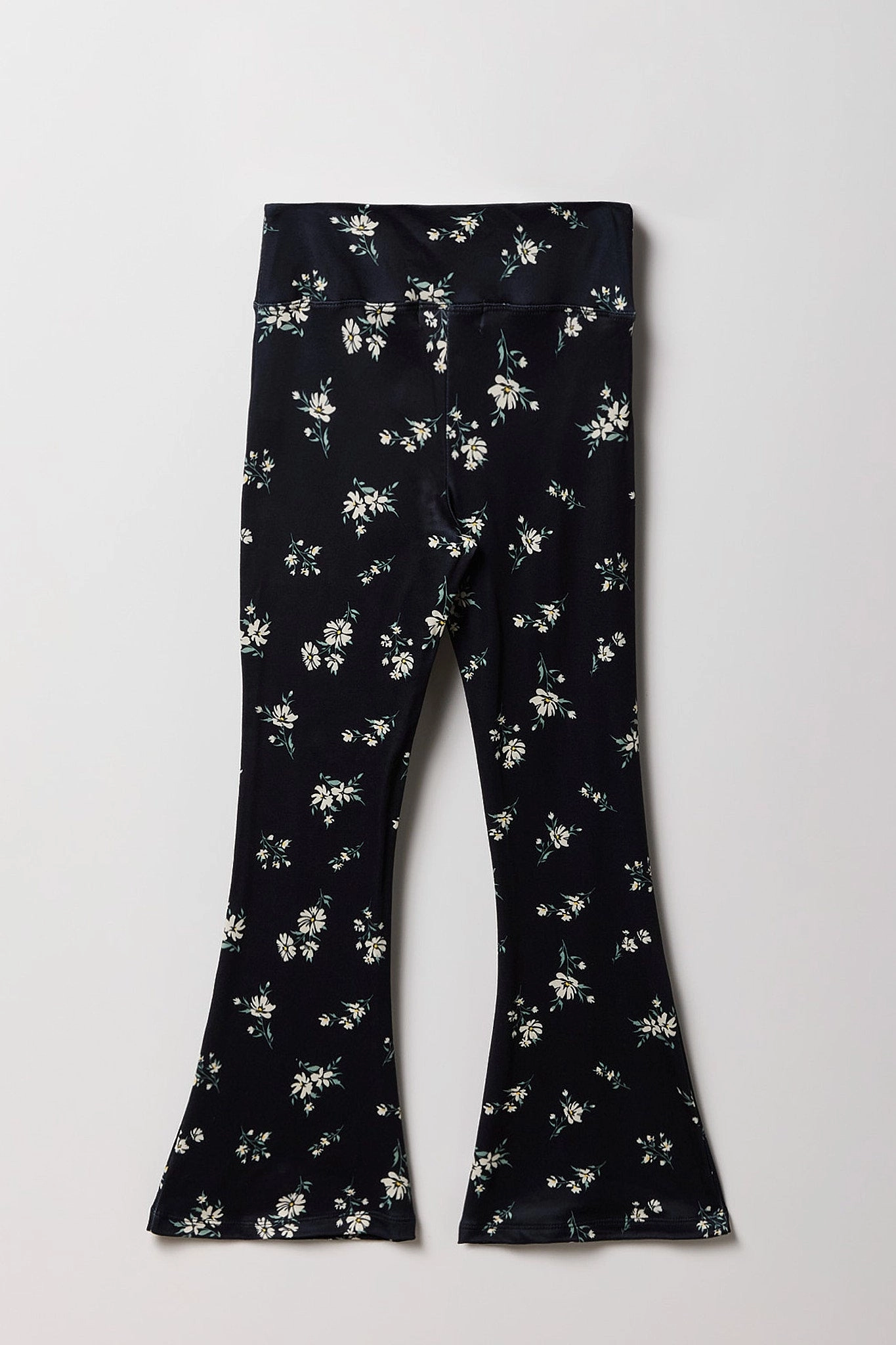 Pantalon à jambe évasée doux imprimé pour fille
